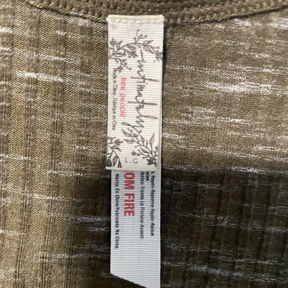 Intimately Free People Bodysuit Women Size Large Secret Sides Deep Cut Brown - Picture 3 of 8